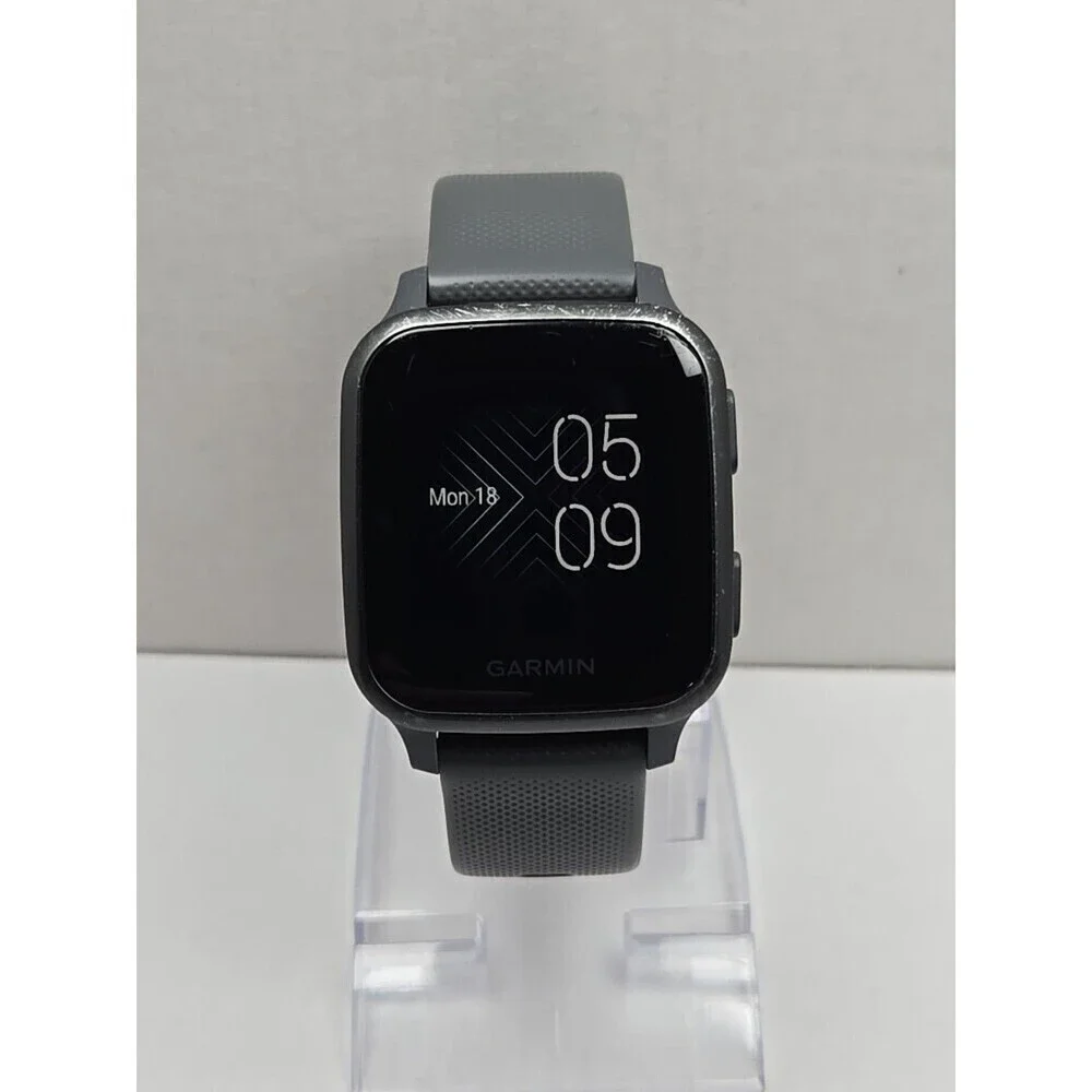 Garmin Venu SQ GPS Smartwatch 37mm Shadow Gray Silicone Band Pulse Ox 5 ATM Swim